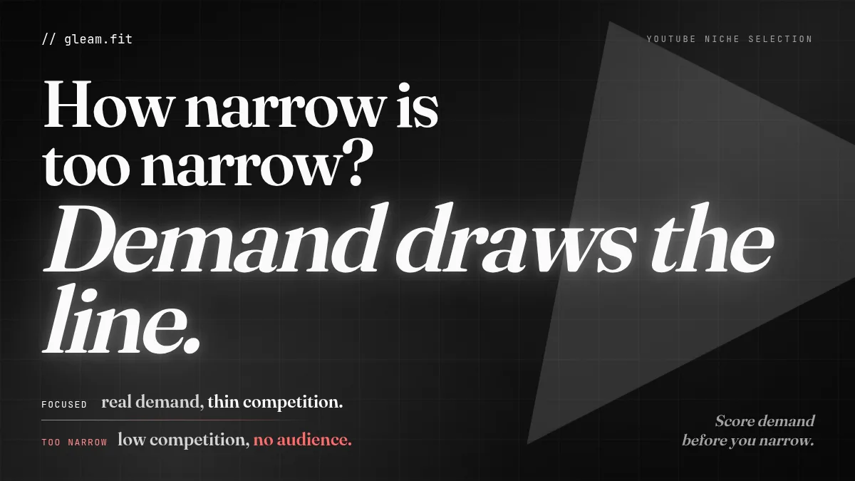 How Narrow Should Your YouTube Niche Be?
