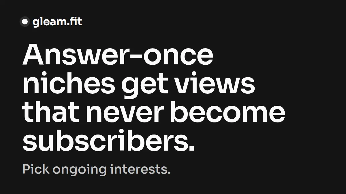 Why Your YouTube Niche Gets Views But No Subscribers