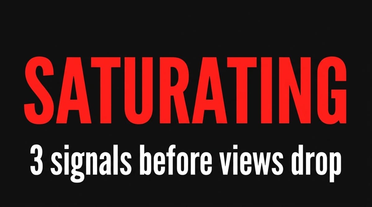 YouTube Niche Saturation: 3 Signals Your Niche Is Dying