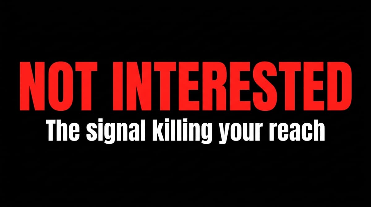 YouTube Not Interested: Why Hidden Feedback Kills Your Reach