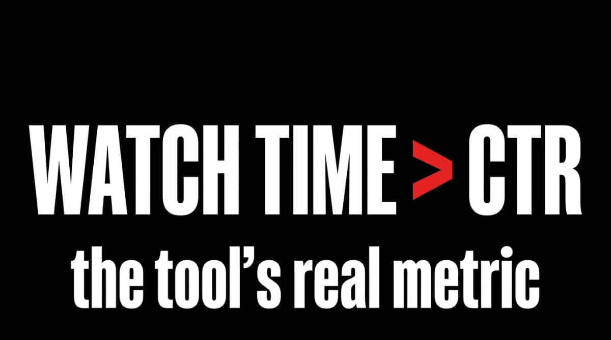YouTube Test & Compare: Watch Time, Not CTR, Picks Winners