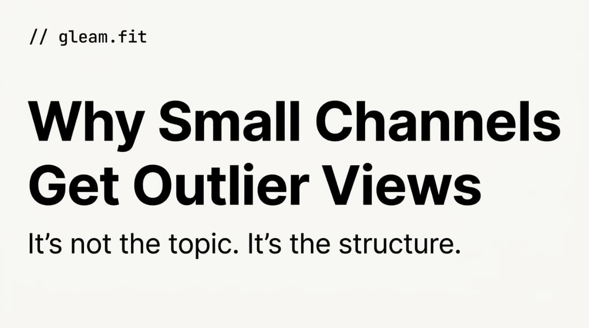 Why Small YouTube Channels Get Outlier Views