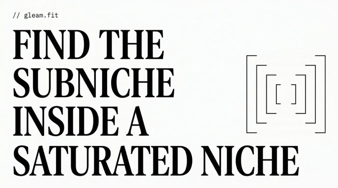 How to Find a YouTube Subniche in a Saturated Niche