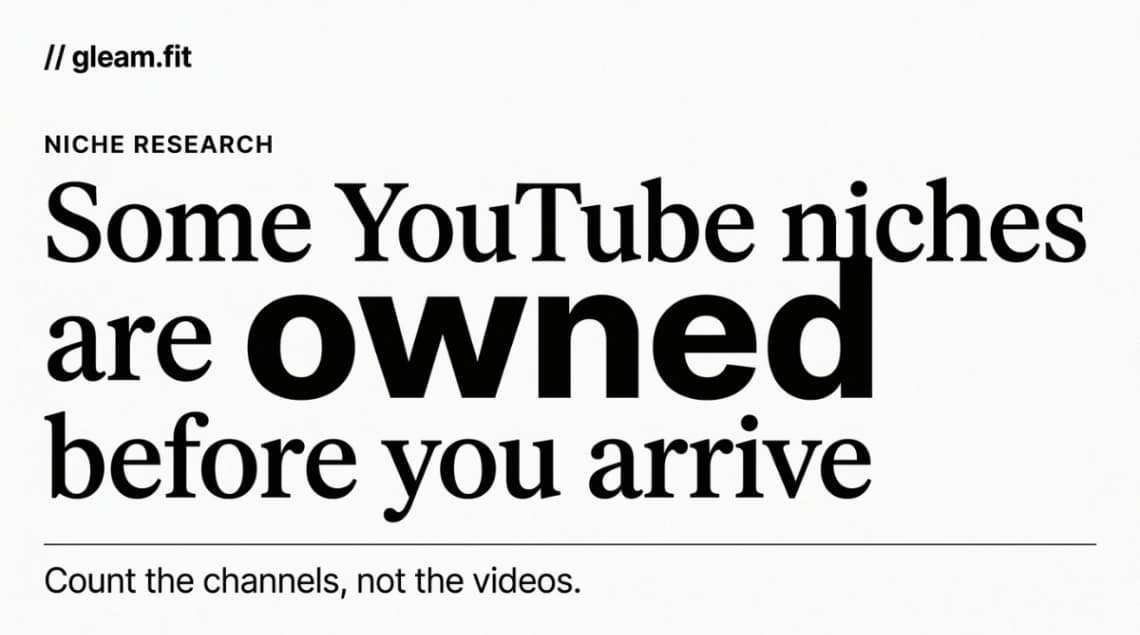 YouTube Niche Competition: Run by Too Few Channels?
