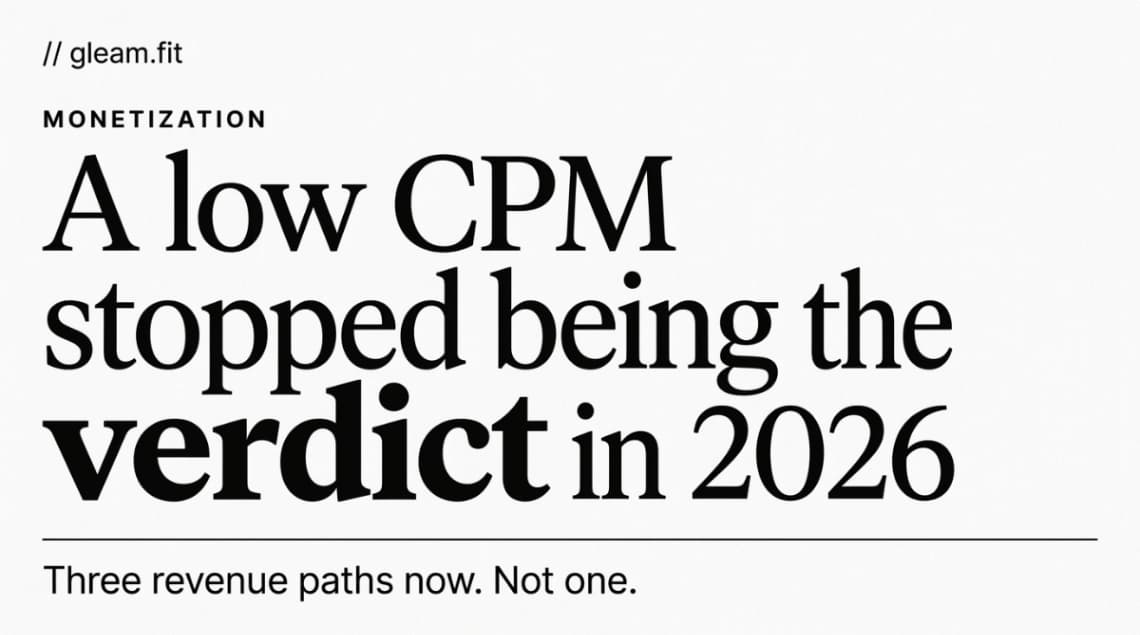 Low-CPM YouTube Niches Got a Second Revenue Path in 2026