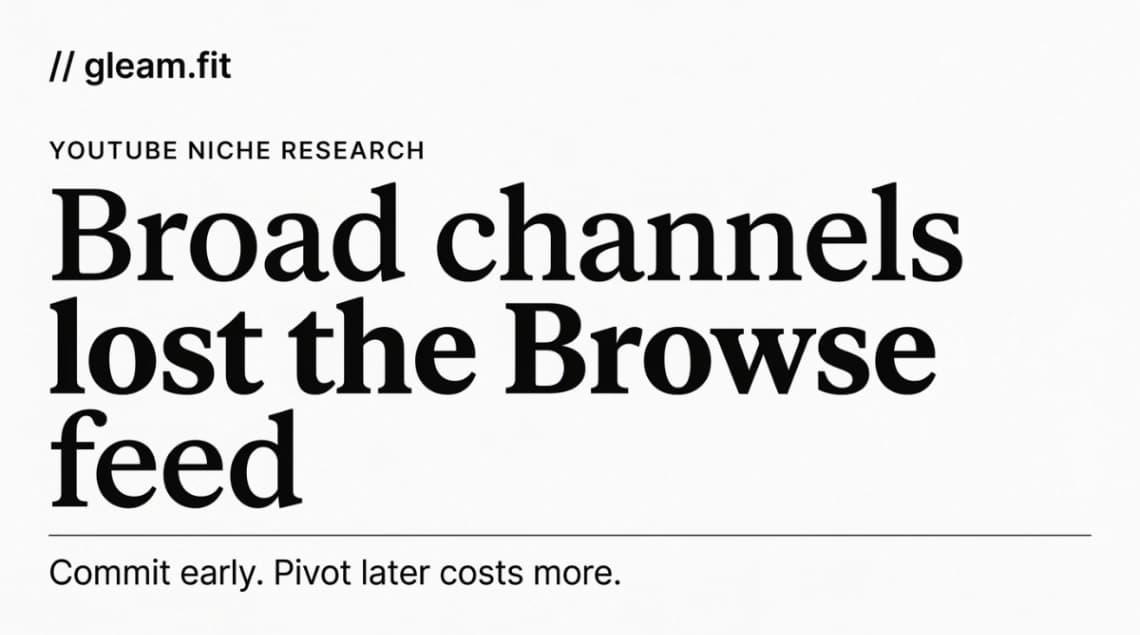 How YouTube's 2026 Browse Feed Rewards Niche Commitment