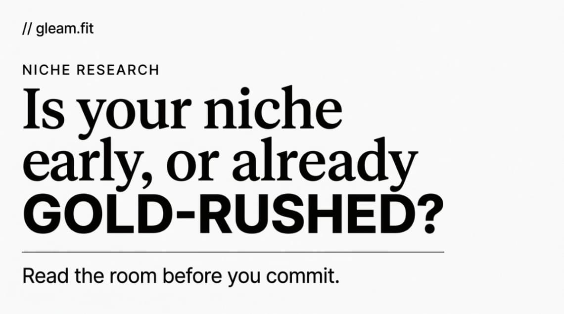 Is Your YouTube Niche Early or Already Gold-Rushed?