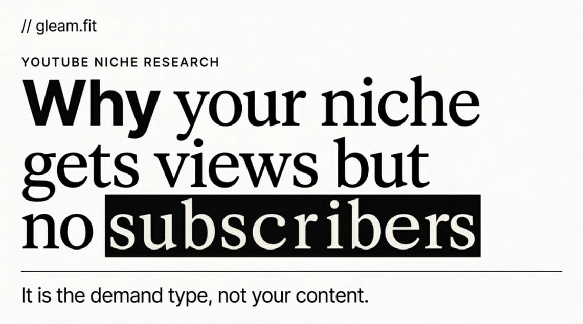 Why Your YouTube Niche Gets Views But No Subscribers
